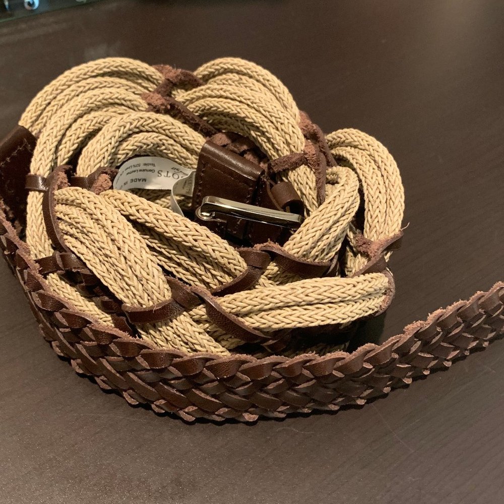 Talbots Braided Neutrals Belt. NWT.